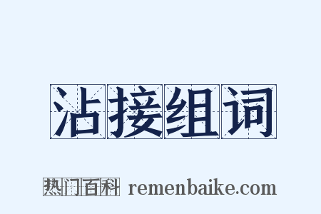沾接组词是什么意思的图片